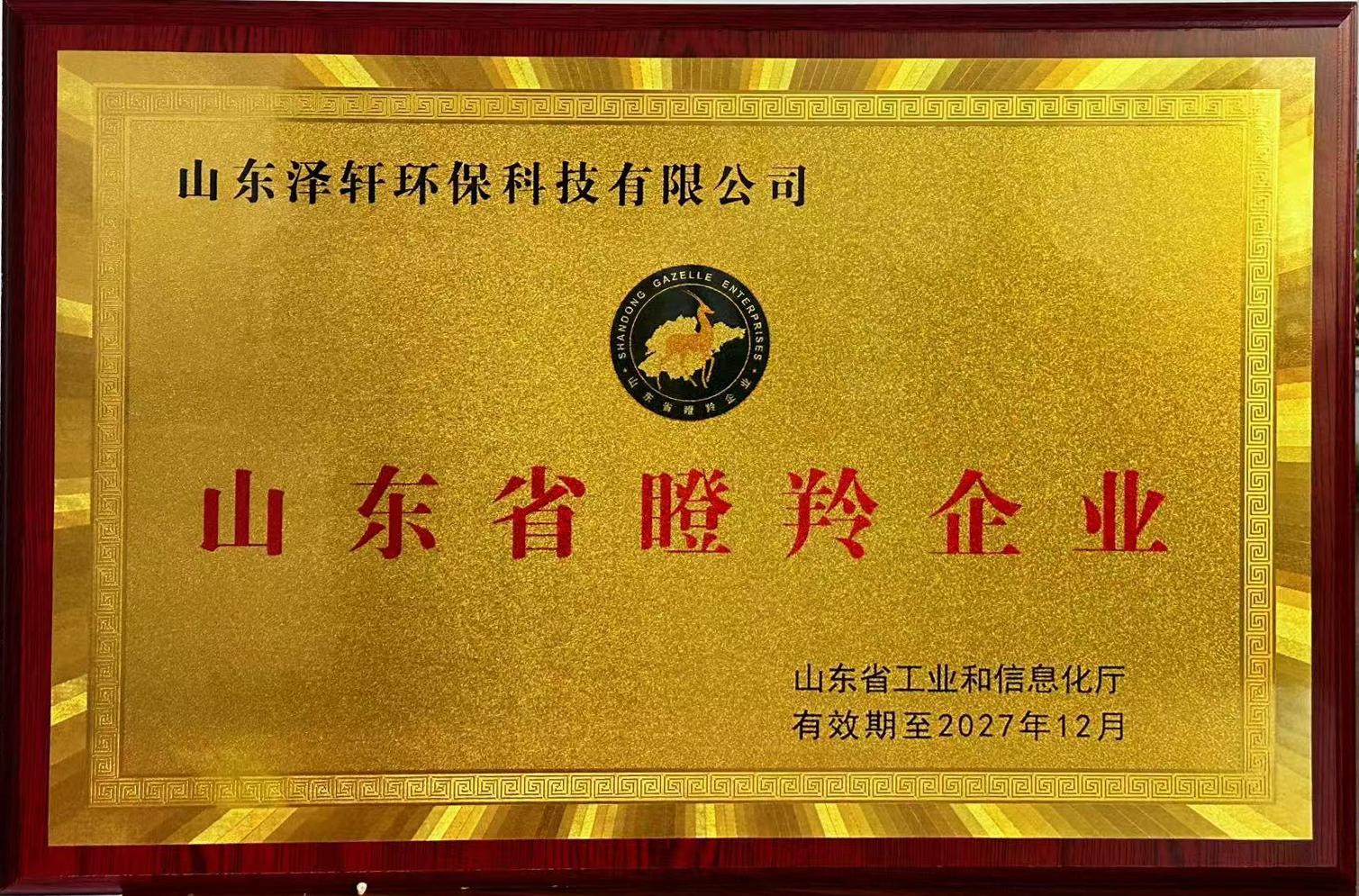 澤軒環(huán)保榮膺省級(jí)瞪羚企業(yè)，開(kāi)啟高速發(fā)展新征程